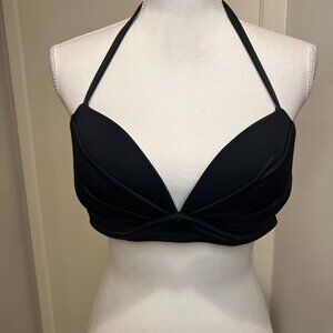 Victoria's Secret Black Padded Underwire Bikini Swim Top, Size 36C